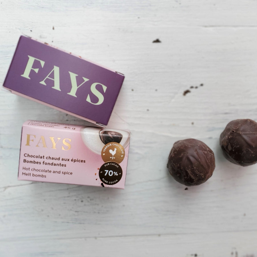 Chocolat chaud, bombes fondantes