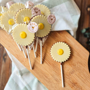Suçons en chocolat fleurs