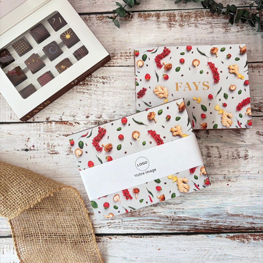 Boîte de 12 chocolats - Sur mesure