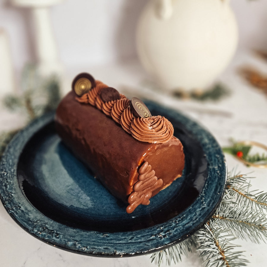 Bûche de Noël au chocolat sans gluten