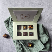 Boîte de 6 chocolats fins artisanaux VÉGANES