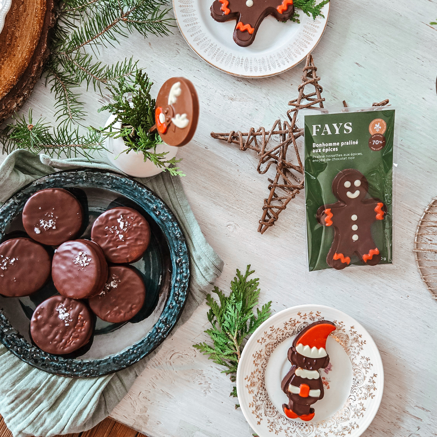 Lutin praliné noisettes et sapin