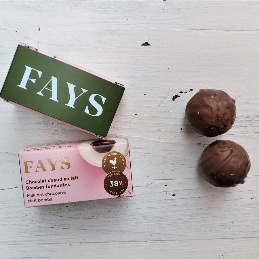Chocolat chaud, bombes fondantes – FAYS, terroir chocolaté