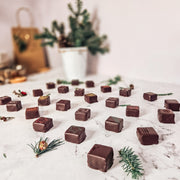 Calendrier de l'avent avec des chocolats fins faits au Québec