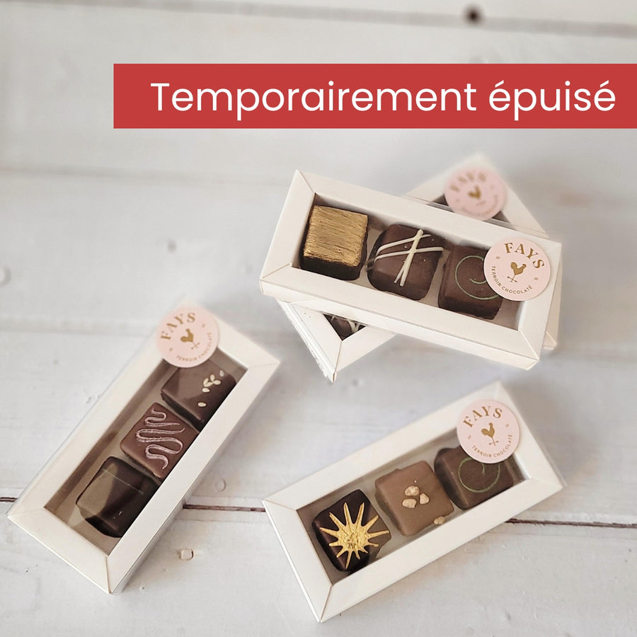 Boîte de 3 chocolats fins artisanaux