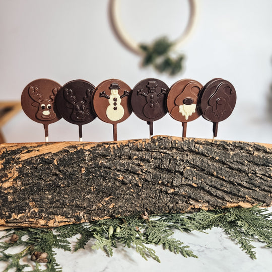 Suçons en chocolat festifs - Le cadeau de Noël idéal pour la déco ou pour le bas de Noël!