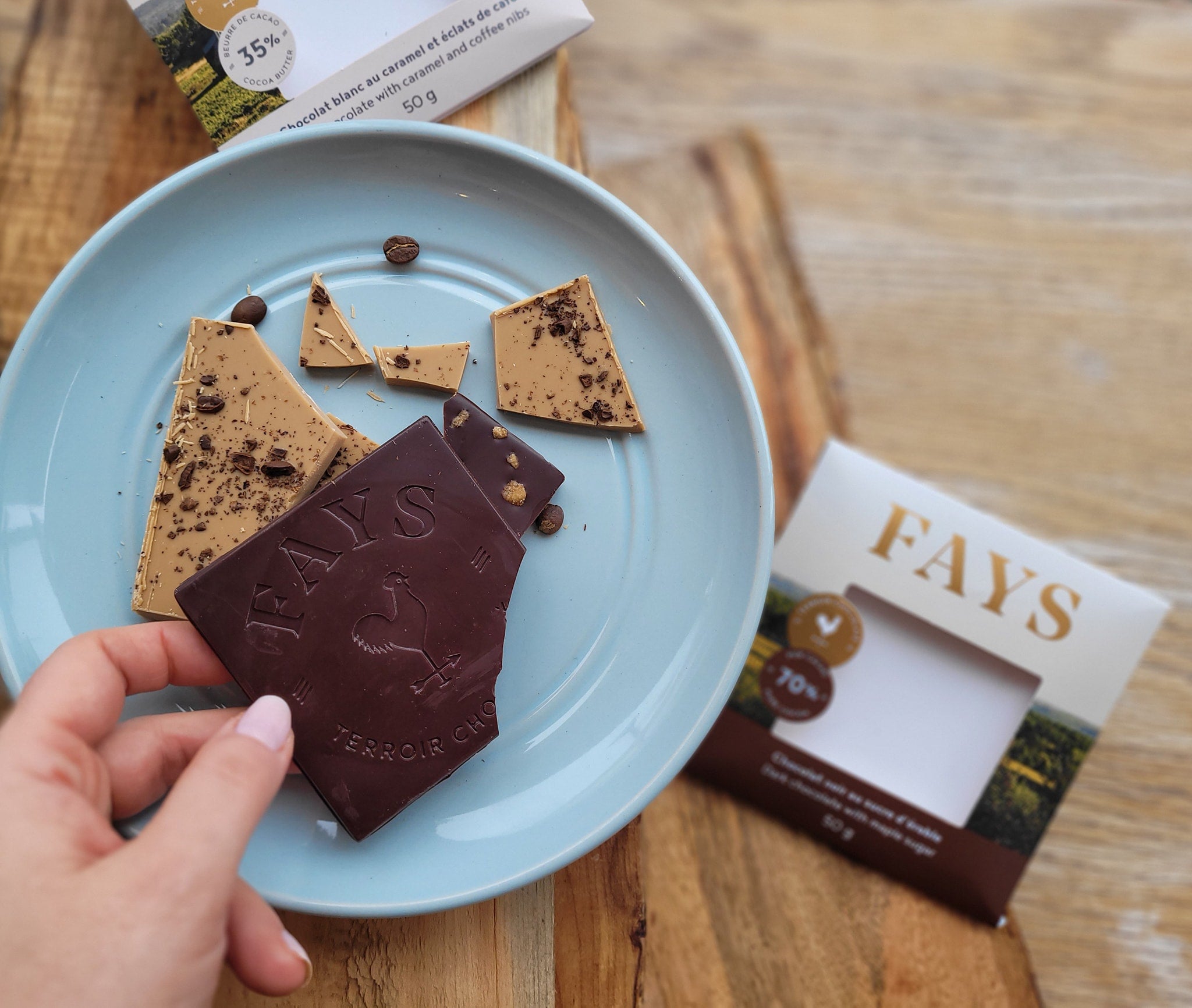 Tablette de chocolat blanc – FAYS, terroir chocolaté