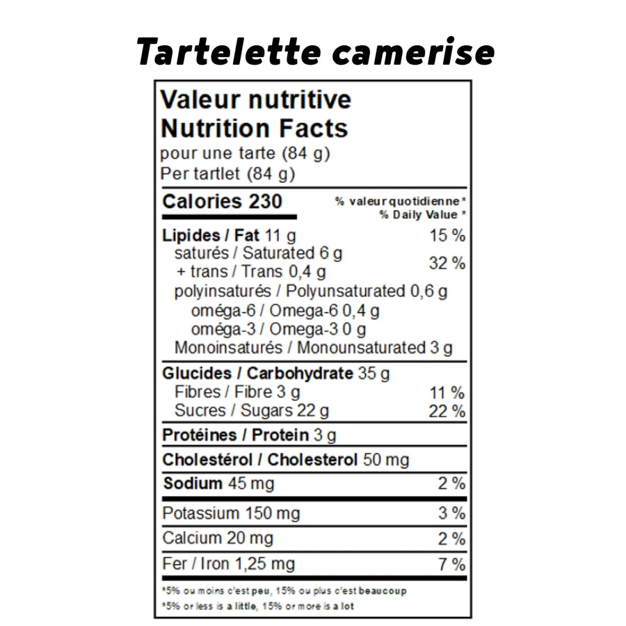 Tartelette à la camerise