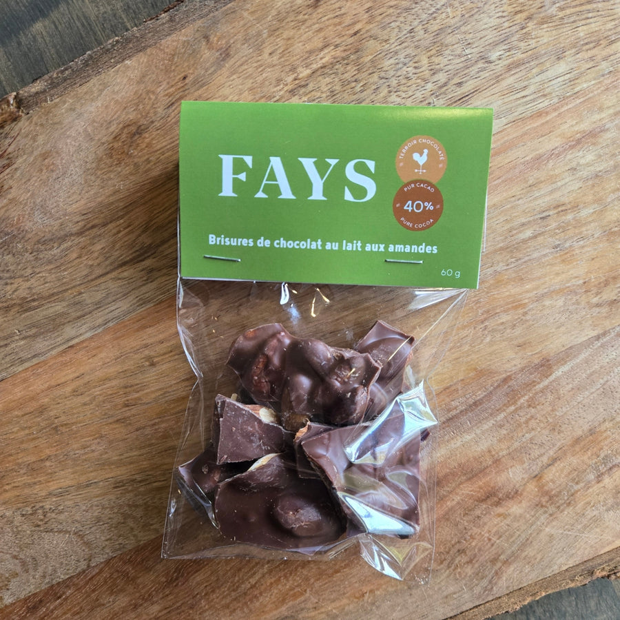 Brisures de chocolat aux amandes