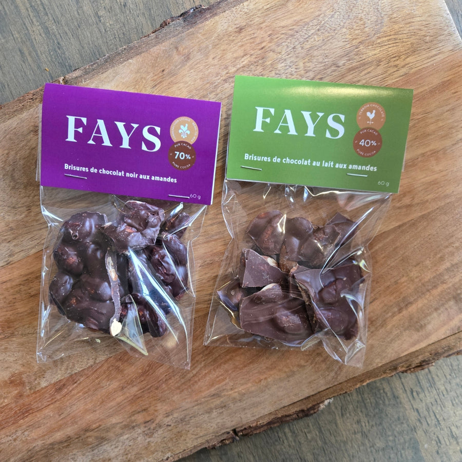 Brisures de chocolat aux amandes