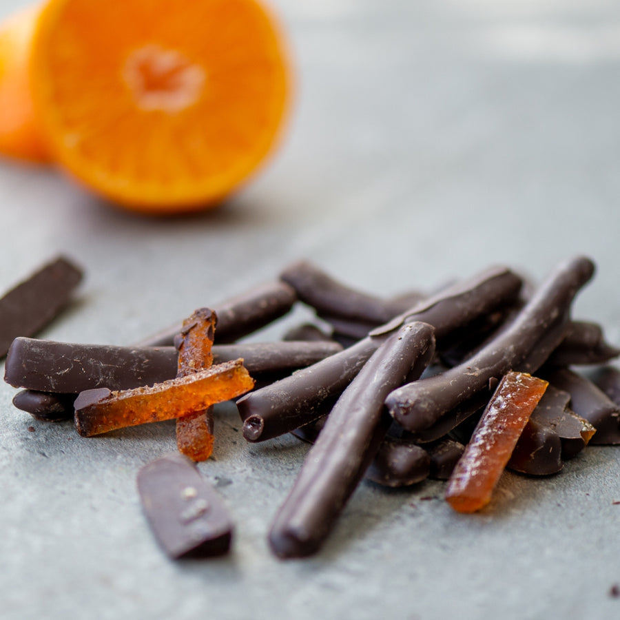 Écorces d'oranges confites – FAYS, terroir chocolaté
