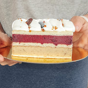 Gâteau à la crème glacée et sorbet artisanal