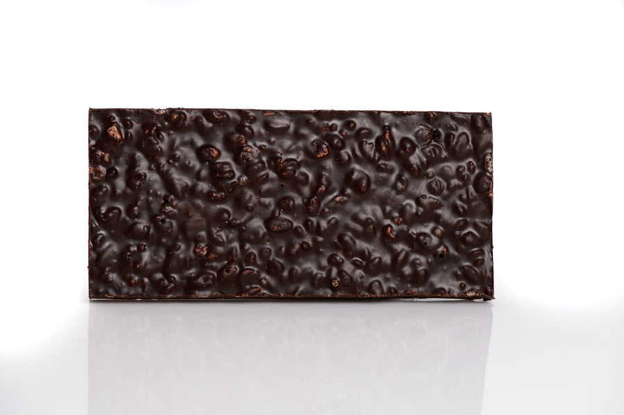 Tablette de chocolat noir 70 % au riz soufflé